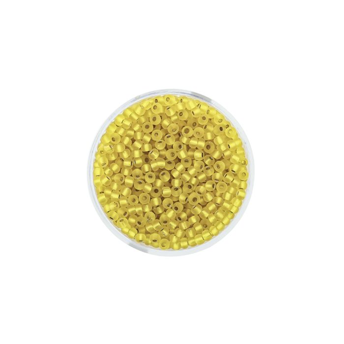 Rocailles gelb matt silbereinzug 2,6 mm 9553-4 4016490274292  