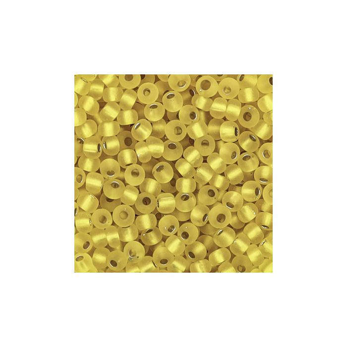 Rocailles gelb matt silbereinzug 2,6 mm 9553-4 4016490274292  