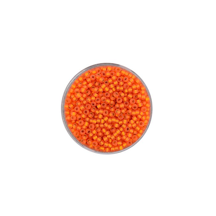 Rocailles orange matt silbereinzug 2,6 mm 9554 4016490288077  