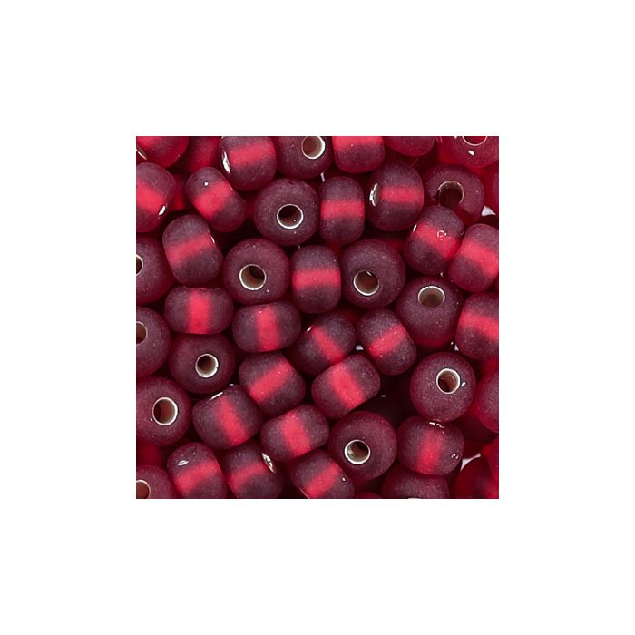 Rocailles rot matt silbereinzug 4,5 mm 9555-05 4016490206552  
