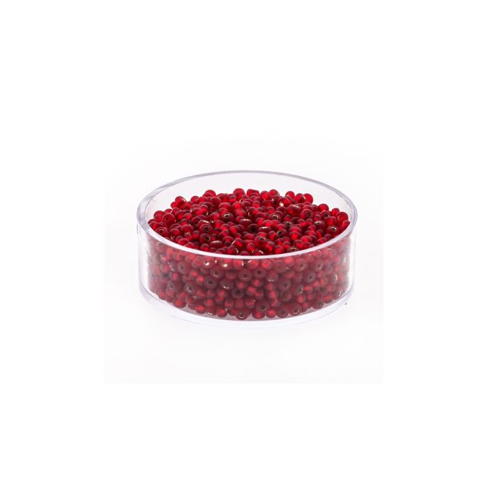 Rocailles rot matt silbereinzug 2,6 mm 9555-4 4016490293613  
