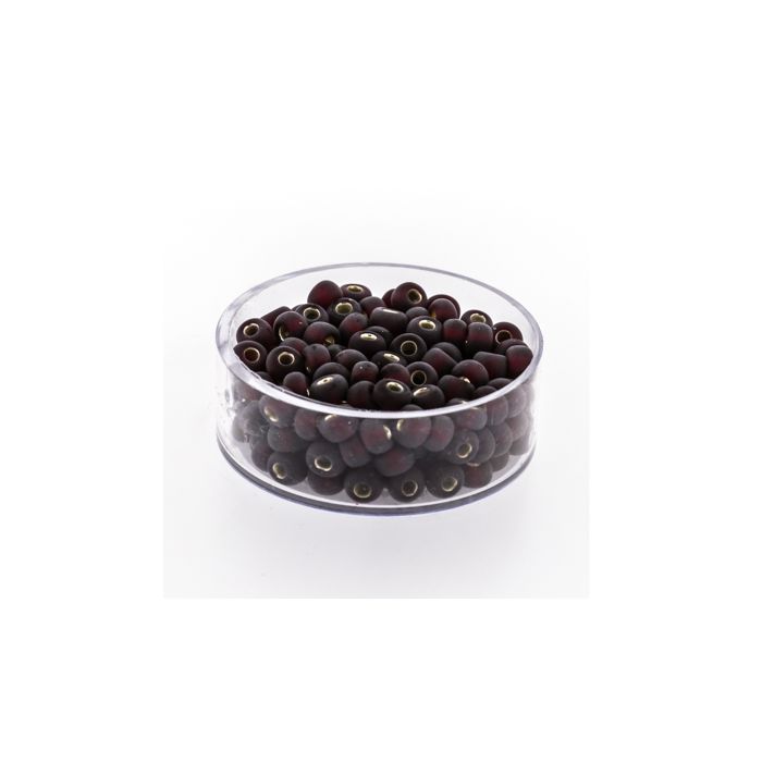 Rocailles dunkelrot matt silbereinzug 4,5 mm 9556-054 4016490163299  