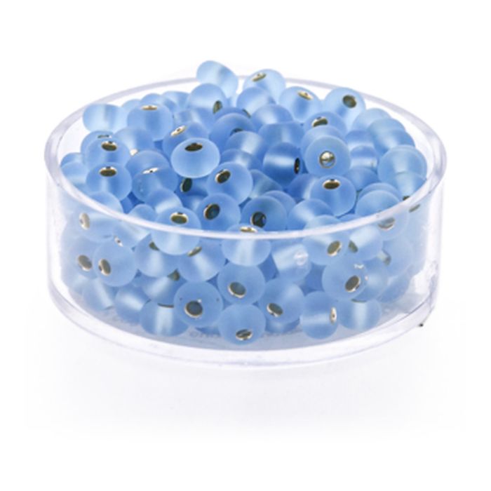 Rocailles hellblau matt silbereinzug 4,5 mm, Bild 1 von 3