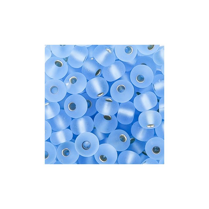 Rocailles hellblau matt silbereinzug 4,5 mm 9560-05 4016490165569  