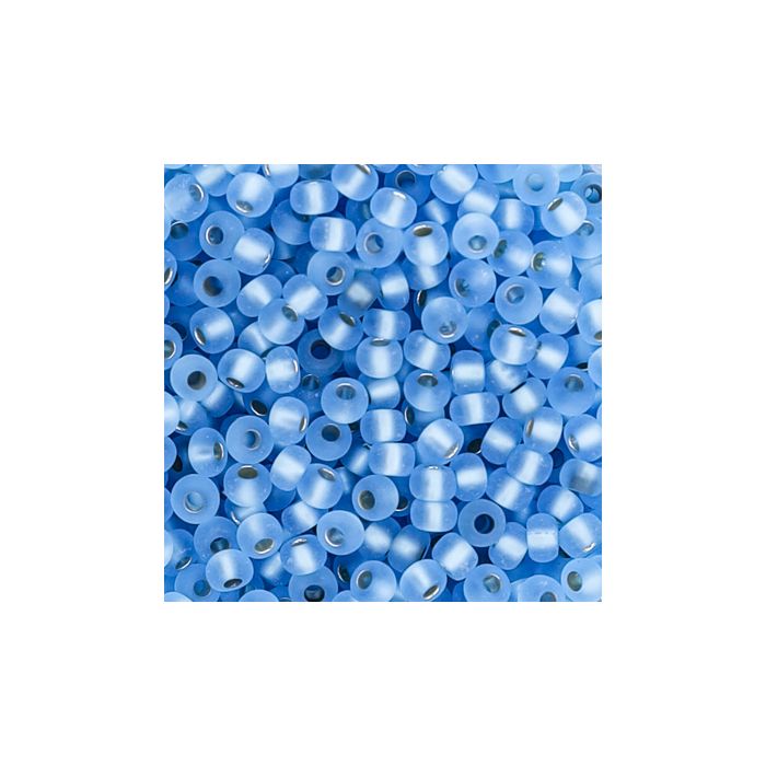 Rocailles hellblau matt silbereinzug 2,6 mm 9560 4016490288121  