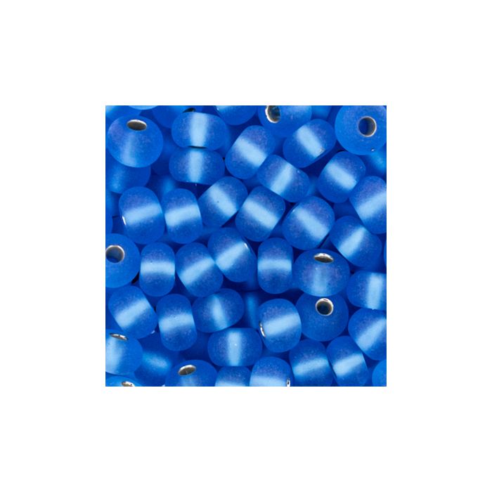 Rocailles blau matt silbereinzug 4,5 mm 9561-054 4016490163428  