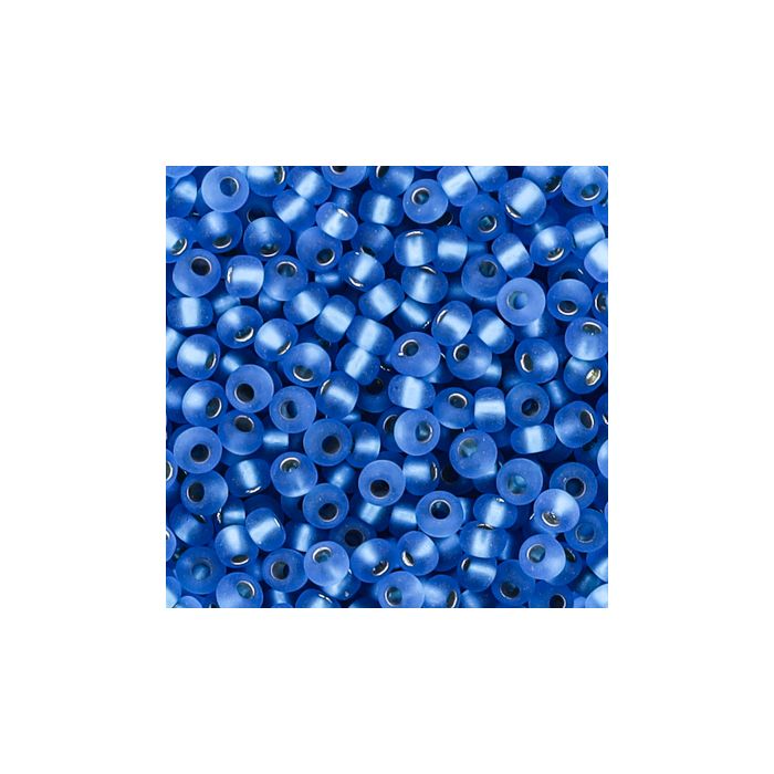 Rocailles blau matt silbereinzug 2,6 mm 9561 4016490289654  