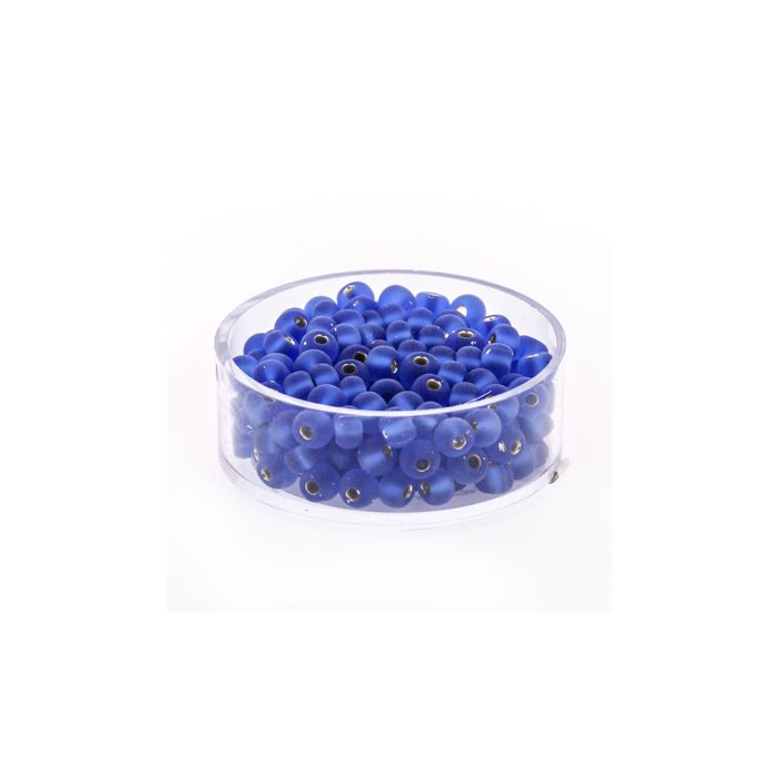 Rocailles dunkelblau matt silbereinzug 4,5 mm 9562-054 4016490163473  