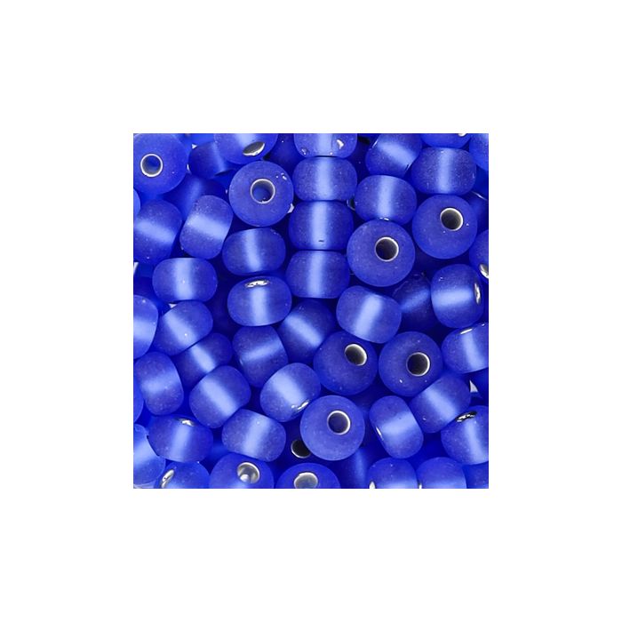 Rocailles dunkelblau matt silbereinzug 4,5 mm 9562-05 4016490165583  