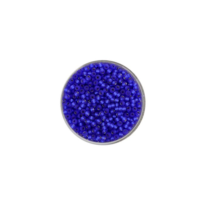 Rocailles dunkelblau matt silbereinzug 2,6 mm 9562 4016490288138  