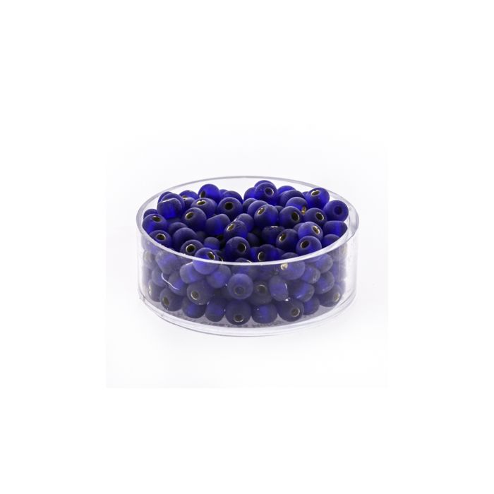 Rocailles blau matt silbereinzug 4,5 mm 9563-054 4016490164630  