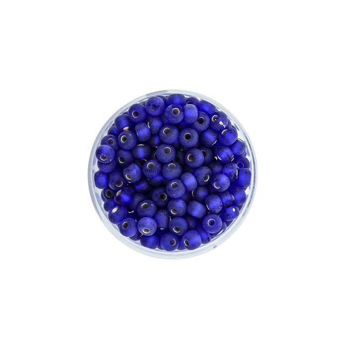 Rocailles blau matt silbereinzug 4,5 mm 9563-054 4016490164630  