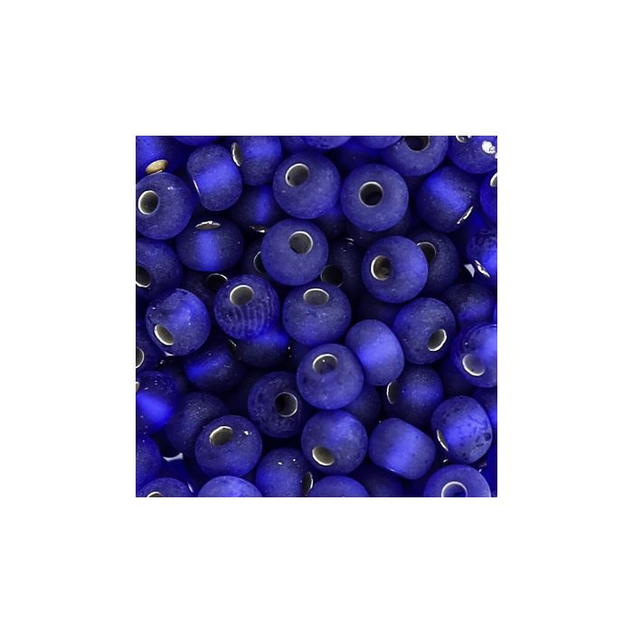 Rocailles blau matt silbereinzug 4,5 mm 9563-054 4016490164630  