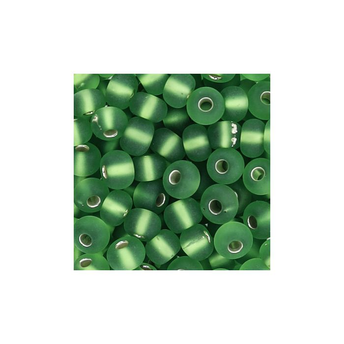 Rocailles grün matt silbereinzug 4,5 mm 9564-05 4016490165545  