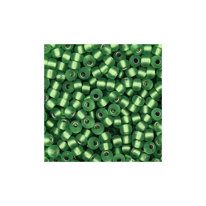 Rocailles grün matt silbereinzug 2,6 mm 9564 4016490288107  