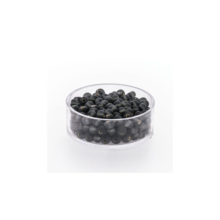 Rocailles grau matt silbereinzug 4,5 mm 9566-054 4016490163459  