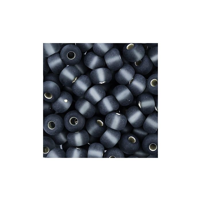 Rocailles grau matt silbereinzug 4,5 mm 9566-05 4016490165606  