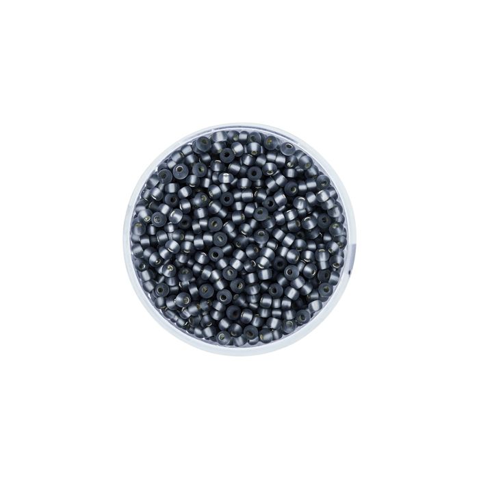 Rocailles grau matt silbereinzug 2,6 mm 9566-4 4016490266068  