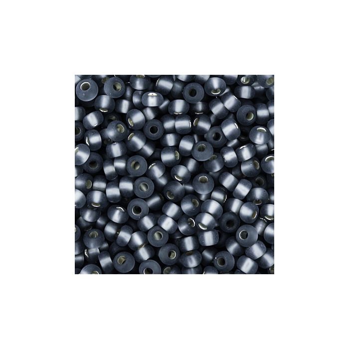 Rocailles grau matt silbereinzug 2,6 mm 9566-4 4016490266068  
