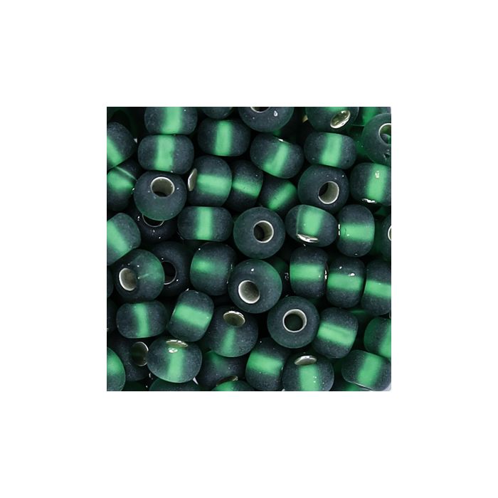 Rocailles grün matt silbereinzug 4,5 mm 9568-05 4016490207474  