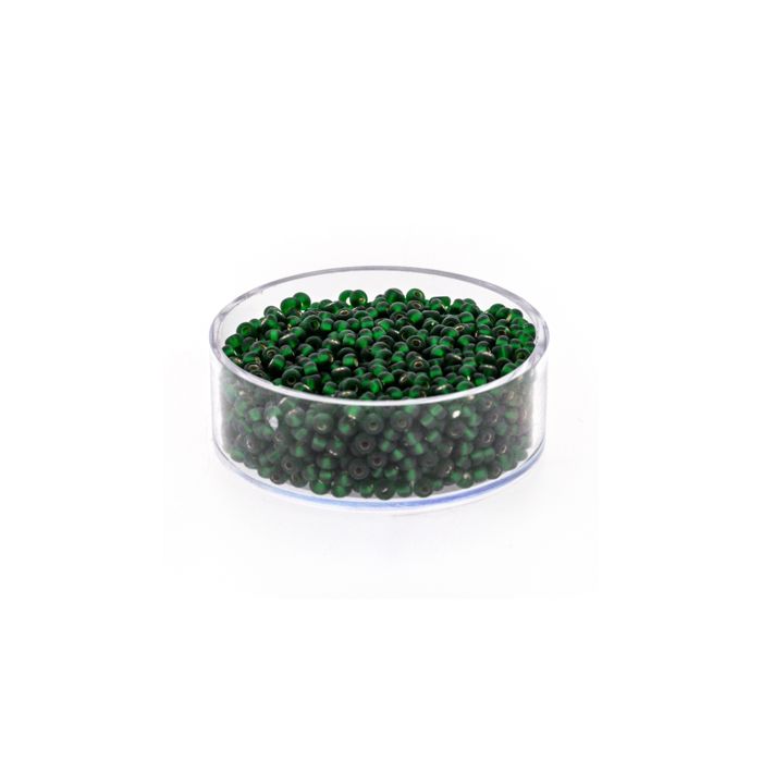 Rocailles grün matt silbereinzug 2,6 mm 9568-4 4016490266044  