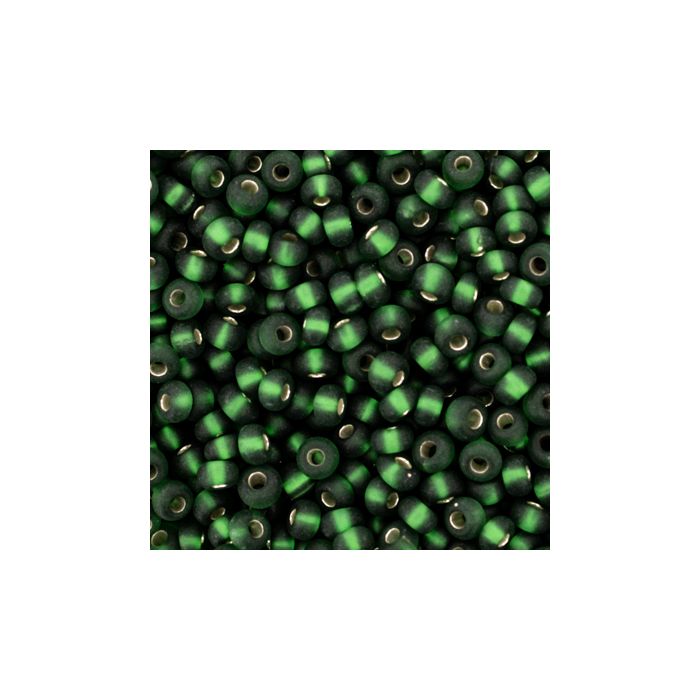 Rocailles grün matt silbereinzug 2,6 mm 9568-4 4016490266044  