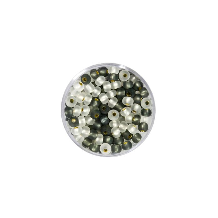Rocailles grau ton silbereinzug 4,5 mm 9573-05464 4016490801351  