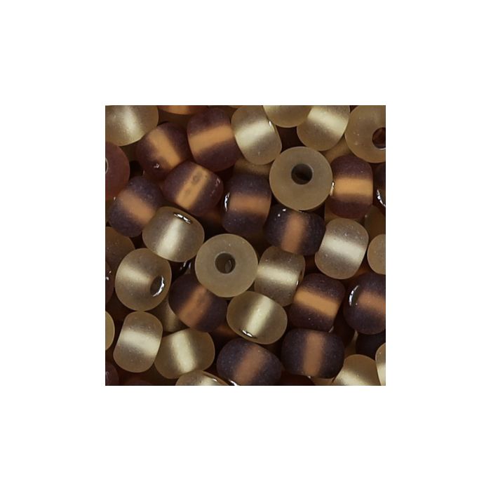 Rocailles beige braun ton silbereinzug 4,5 mm, Bild 3 von 3