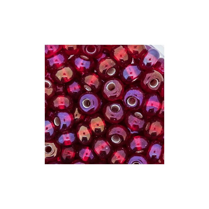 Rocailles rot AB silbereinzug 4,5 mm 9583-05 4016490289500  