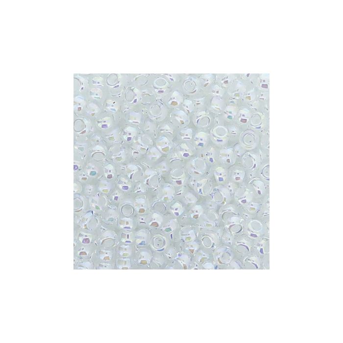 Japanische Miyuki Rocailles col.inside white rainbow 2,2 mm 12 gr