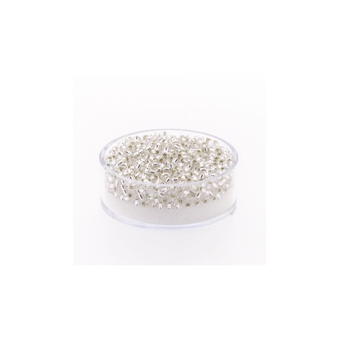Japanische Miyuki Rocailles silverlined crystal 2,2 mm 12 gr, Bild 1 von 3