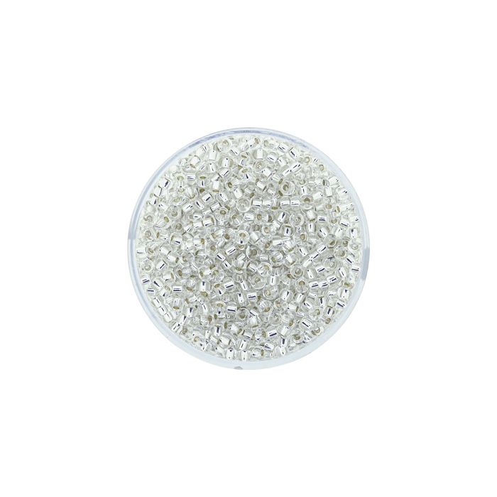 Japanische Miyuki Rocailles silverlined crystal 2,2 mm 12 gr, Bild 2 von 3