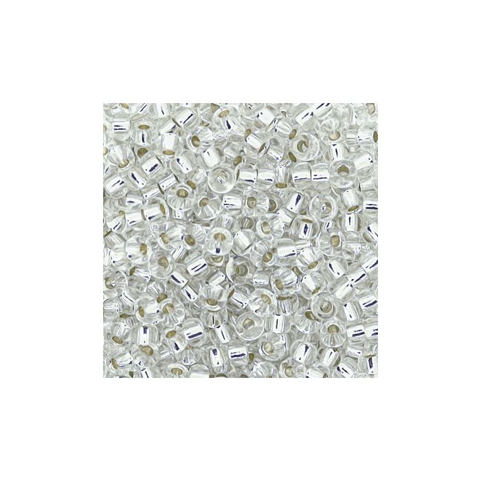 Japanische Miyuki Rocailles silverlined crystal 2,2 mm 12 gr, Bild 3 von 3