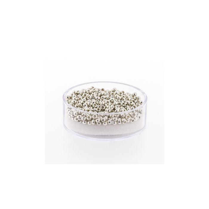 Japanische Miyuki Rocailles metallic silver 2,2 mm 7 gr