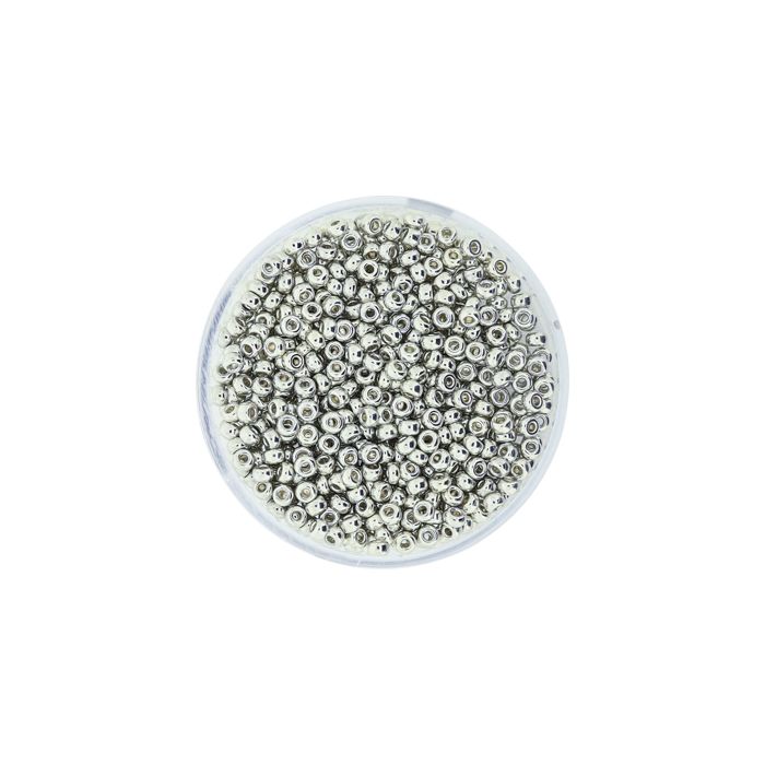 Japanische Miyuki Rocailles metallic silver 2,2 mm 7 gr