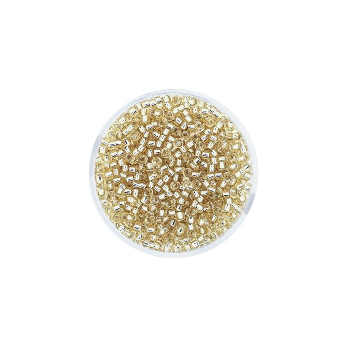 Japanische Miyuki Rocailles silverlined gold 2,2 mm 12 gr