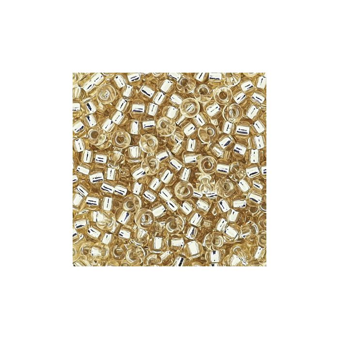 Japanische Miyuki Rocailles silverlined gold 2,2 mm 12 gr