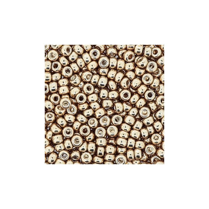 Japanische Miyuki Rocailles metallic gold 2,2 mm 7 gr