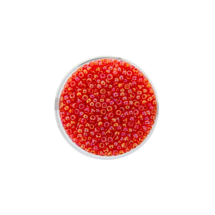 Jap. Miyukirocailles transparent orange rainbow 2,2 mm 12 gr