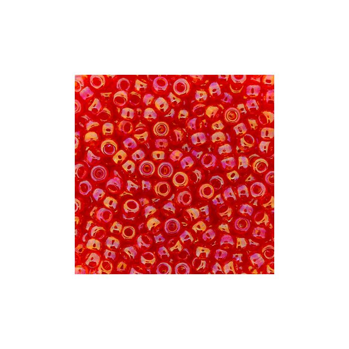 Jap. Miyukirocailles transparent orange rainbow 2,2 mm 12 gr