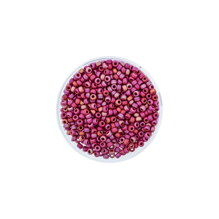 Japanische Miyuki Rocailles matt ruby rainbow 2,2 mm 8 gr, Bild 2 von 3