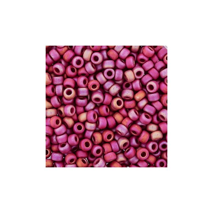 Japanische Miyuki Rocailles matt ruby rainbow 2,2 mm 8 gr, Bild 3 von 3