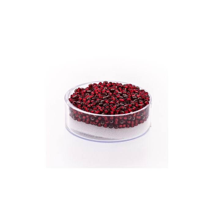 Jap. Miyukirocailles silverlined light siam 2,2 mm 12 gr
