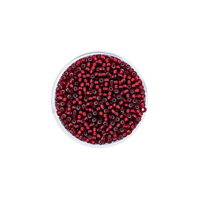 Jap. Miyukirocailles silverlined light siam 2,2 mm 12 gr