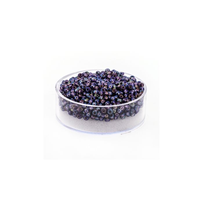 Jap. Miyukirocailles silverlined tanzanite rainbow 2,2 mm 12 gr