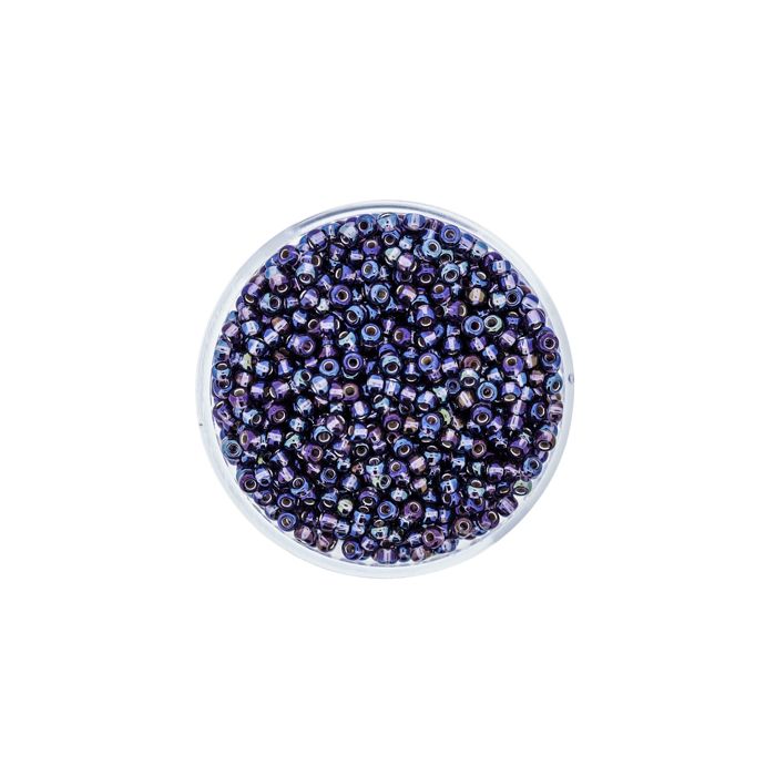 Jap. Miyukirocailles silverlined tanzanite rainbow 2,2 mm 12 gr
