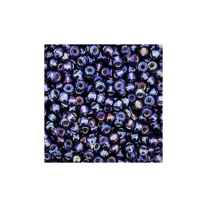 Jap. Miyukirocailles silverlined tanzanite rainbow 2,2 mm 12 gr