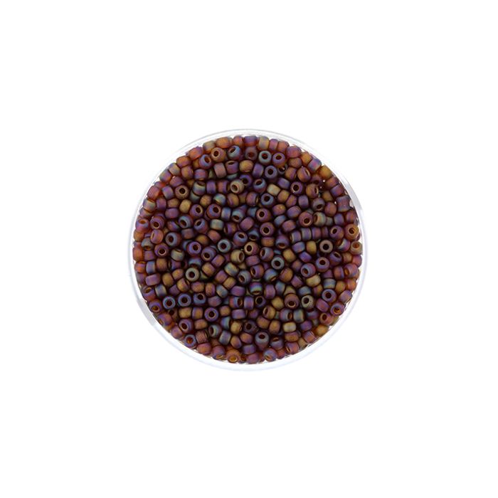 Jap. Miyukirocailles transp.red rainbow 2,2 mm 12 gr