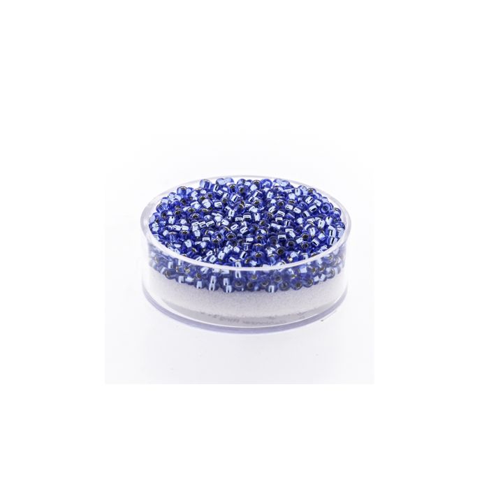 Jap. Miyukirocailles silverlined light safir 2,2 mm 12 gr, Bild 1 von 3