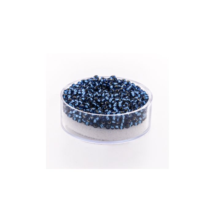 Jap. Miyukirocailles silverlined turquoise 2,2 mm 12 gr, Bild 1 von 3